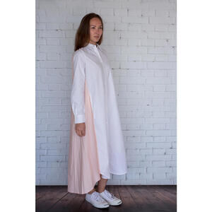 Project 6 Shaindy Backer Long Maaya Dress Pink White M